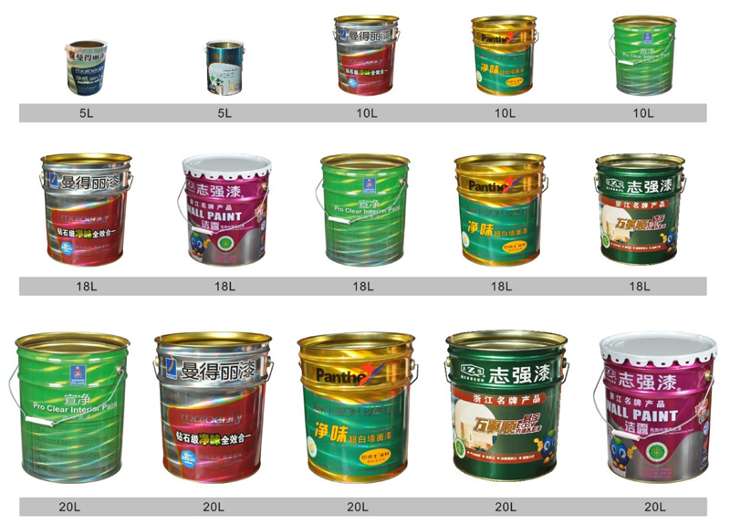 Laser coated iron color printing packing barrel